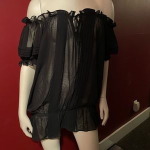 Loose sheer off shoulder top